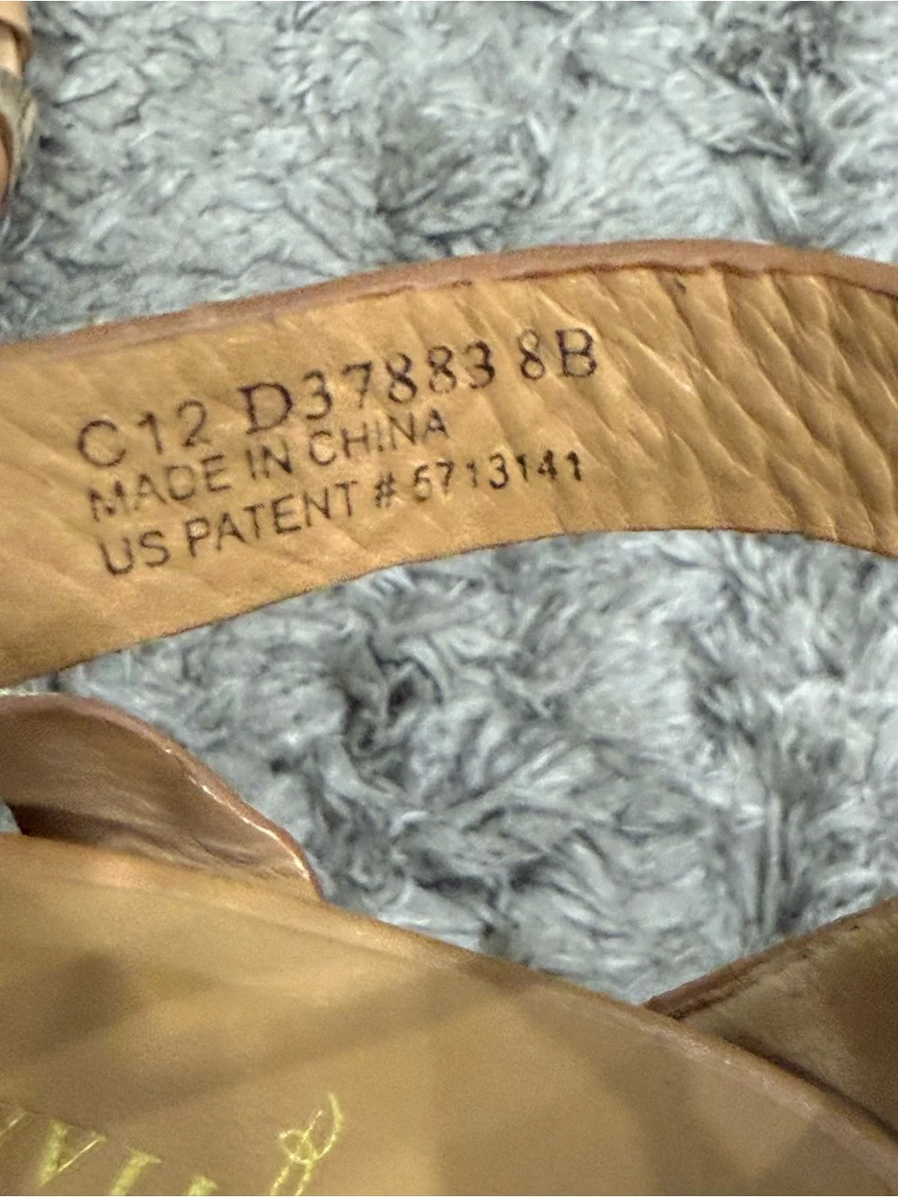 Cole Haan Air Kimry Nudge Tan Beige Leather Snake Print Wedge Sandals Shoes